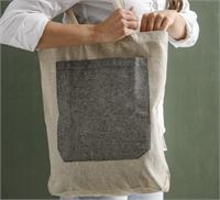SHOPPER IN COTONE RICICLATO CON TASCA